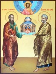 St Peter and St Paul, Pillars of the Church, Byzantine Icon